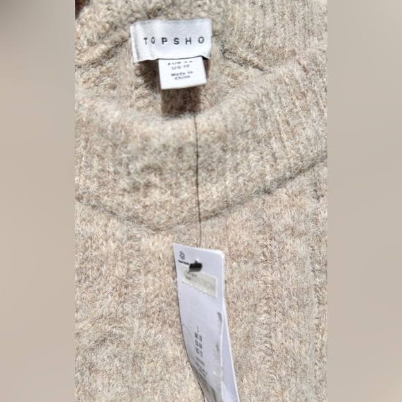 NWT TOPSHOP Fluffy Cable Knit Sweater Pants Size 12 - Picture 5 of 7
